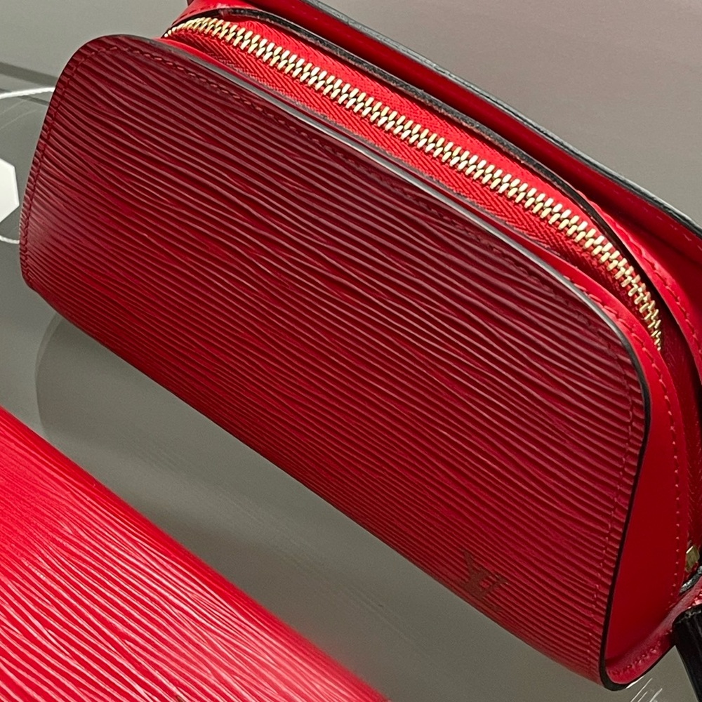 Louis Vuitton Red Epi Leather Clutch